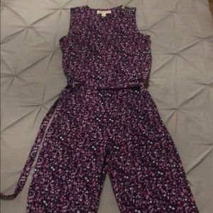 Michael Kors Belted Jumpsuit Floral Print